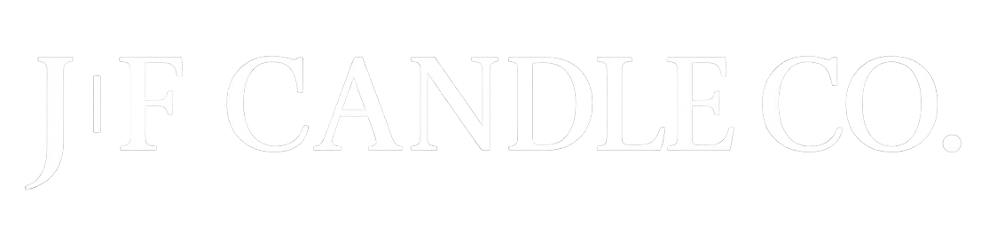 J | F Candle Co. white logo in elegant serif typography