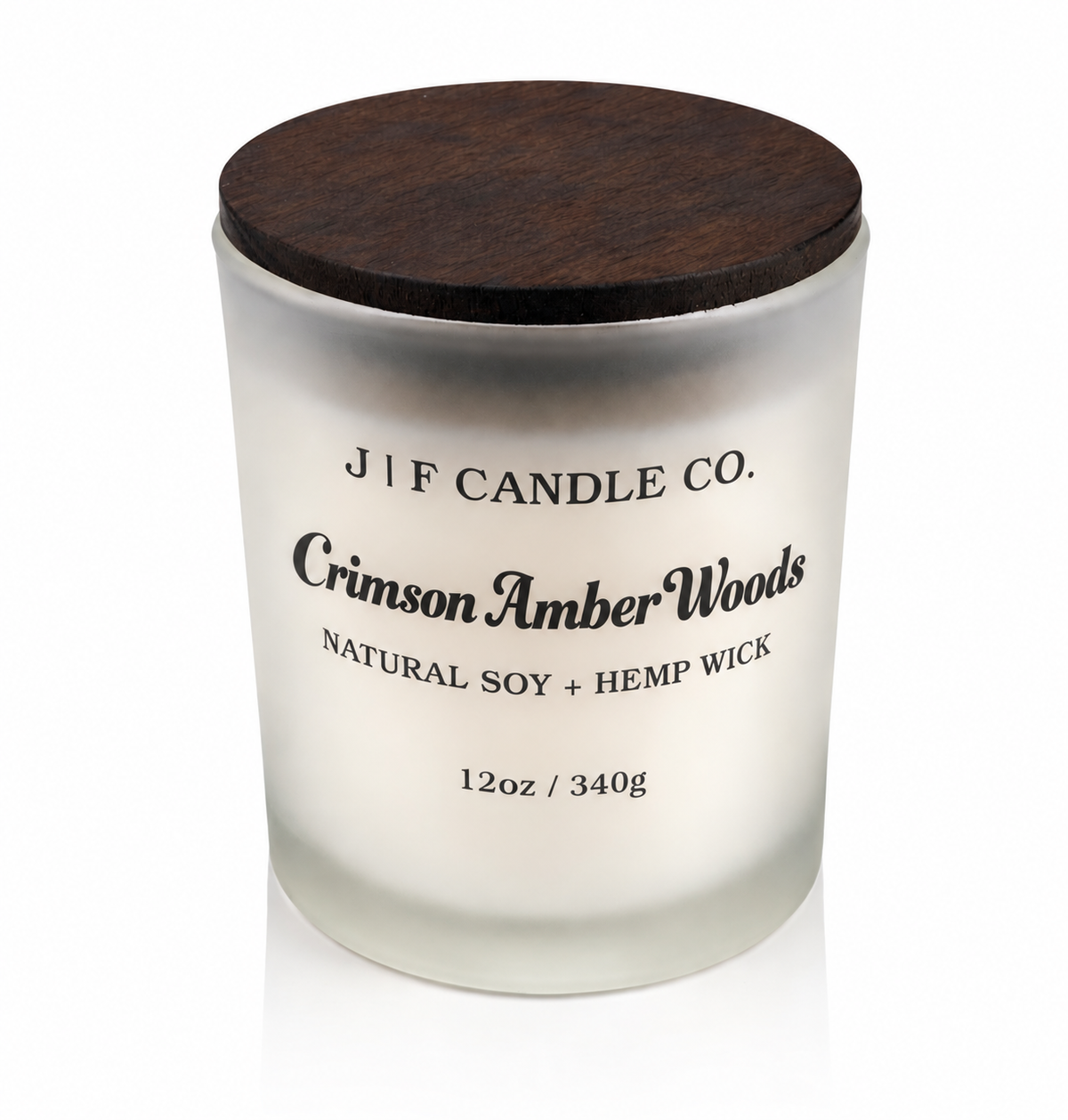 Crimson Amber Woods Soy Candle