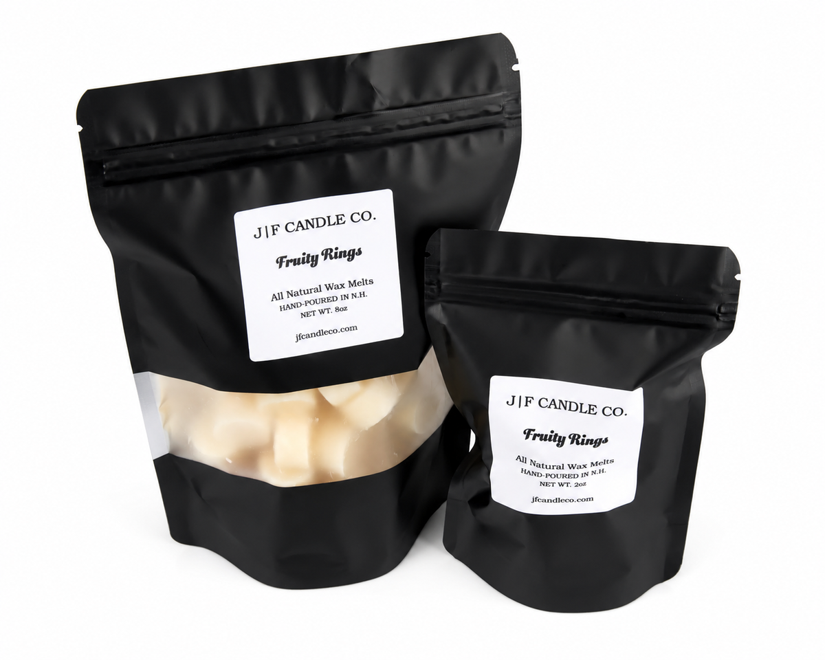 Fruit Rings Soy Wax Melts pouches on a white background