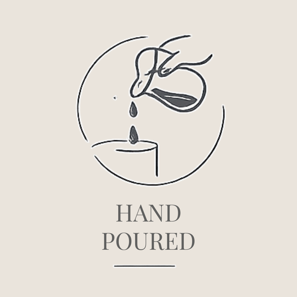 Hand-poured candle icon representing small-batch artisan craftsmanship